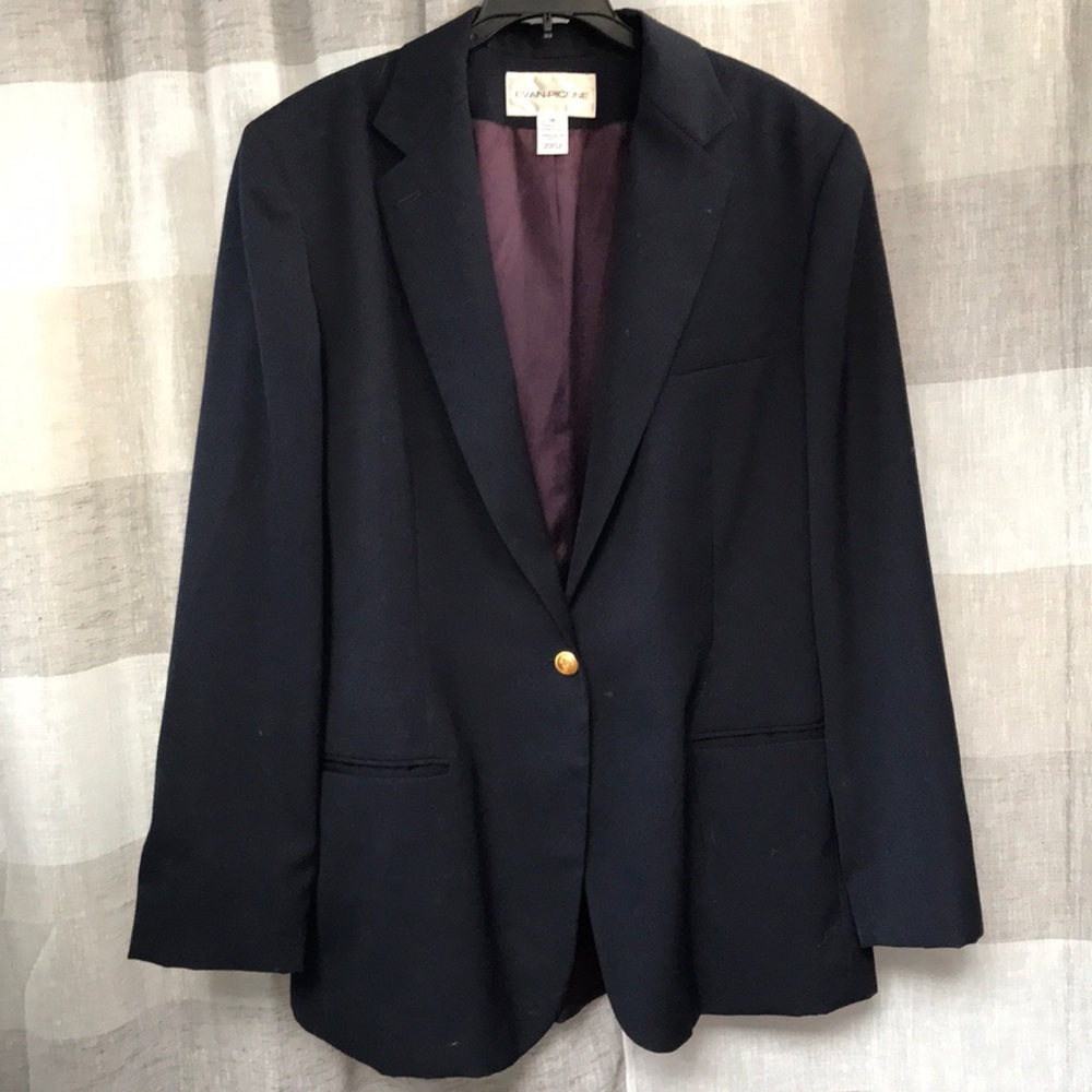 Evan - Picone blue navy suit blazer Sz 16